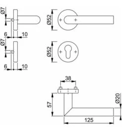 Hoppe Grt-Rosette F69 E1400/42H/42HKVS, 8, OB -Burgs Tienda weitere 371094 czm