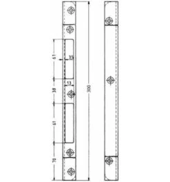 KFV Schließblech Nr.17 300 Hell Verzinkt