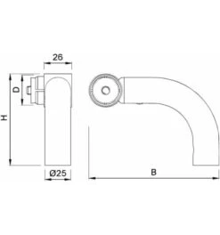 KWS 8309 Endst.geb.,ls Zeig.Ø 35x1,5 Mm Rohr,RS -Burgs Tienda zubehoer stossgriff einzelteile 181954 czm