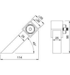 KWS 8703 Endst.schräg,ls Zeig.f.30x30x2 Mm Rohr,KS -Burgs Tienda zubehoer stossgriff einzelteile 181967 czm