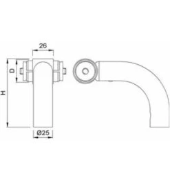 KWS 8341 Mittelst.gebogenØ 35x1,5 Mm Rohr,RS -Burgs Tienda zubehoer stossgriff einzelteile 181968 czm